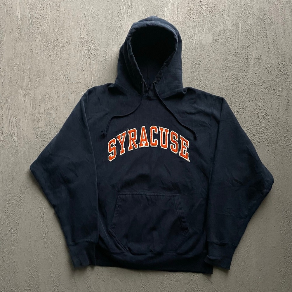 Vintage Syracuse University Hoodie Men Large Navy Blue 2000s Steve & Barry's